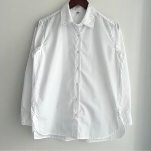 White Men's Classic Button-Up Shirt